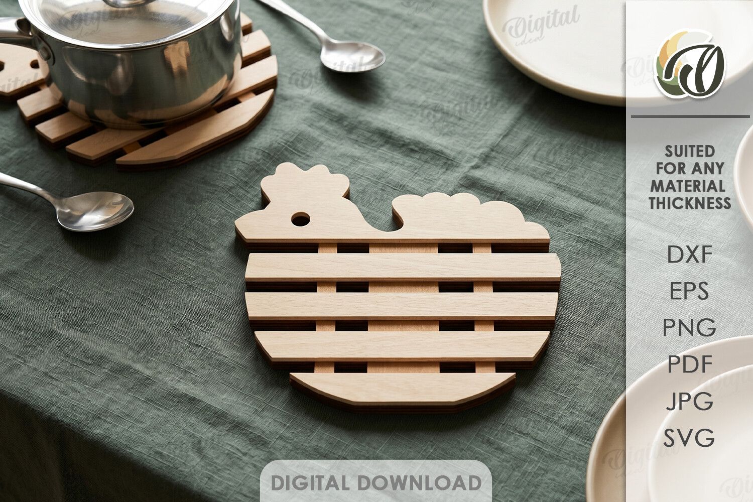 3D Hot Pad Laser Cut