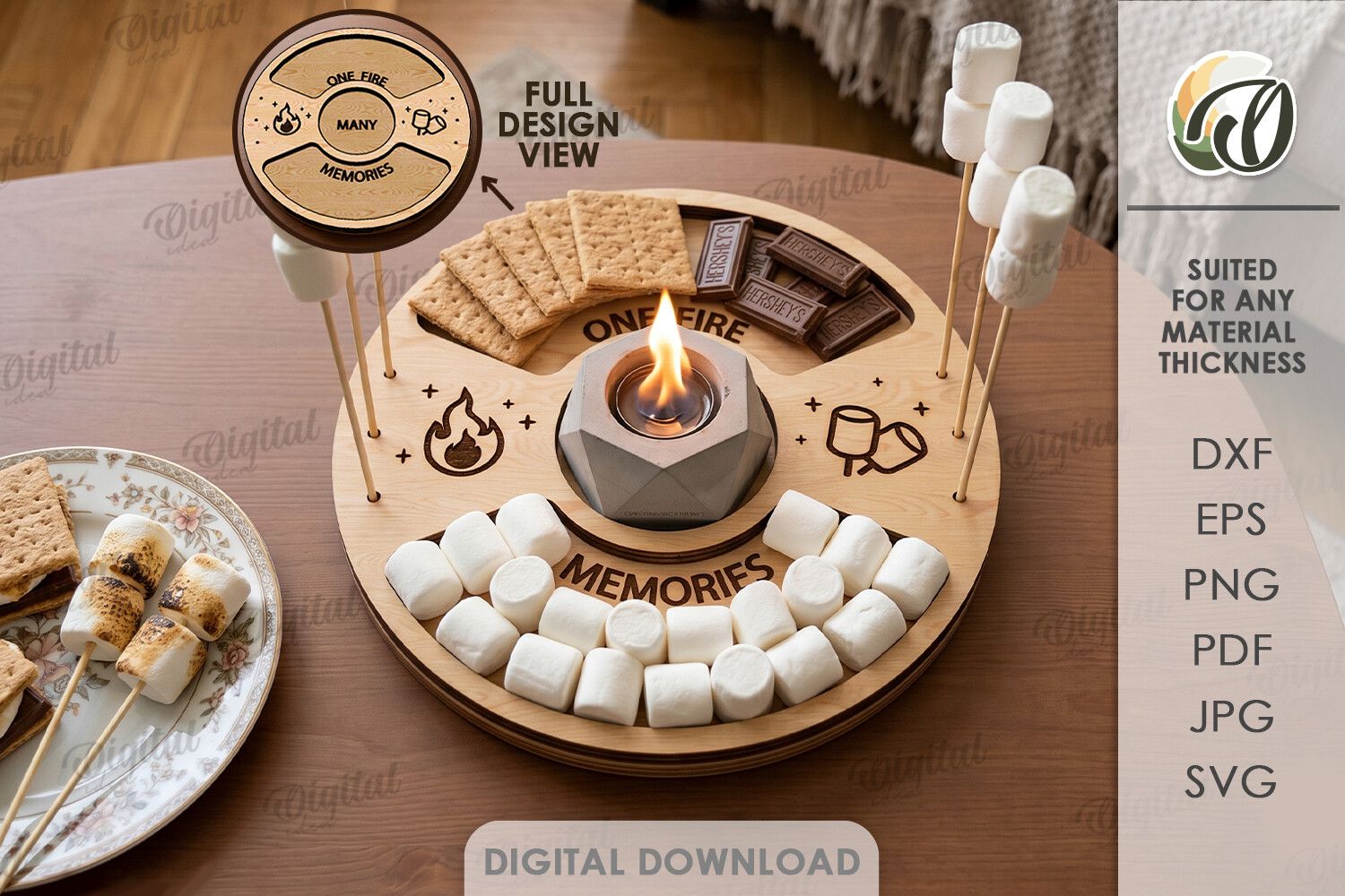 S’mores Station Tray Laser Cut