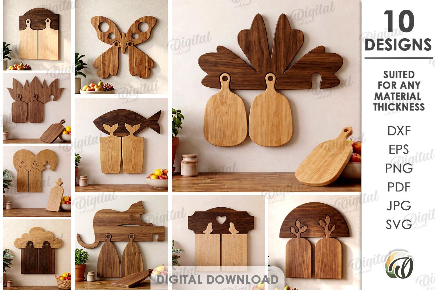 Cutting Boards with Holders Bundle Laser